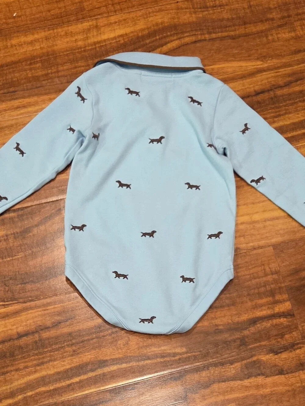 Janie and Jack EUC 6-12 Months Dachsund Bodysuit, Corduroy Overalls and Sweater